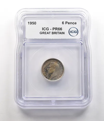 1950 Great Britain 6 Pence PR66 ICG *6760