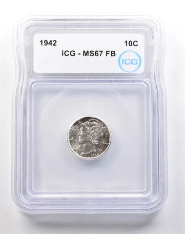 1942 Mercury Dime MS67 FB ICG *1798