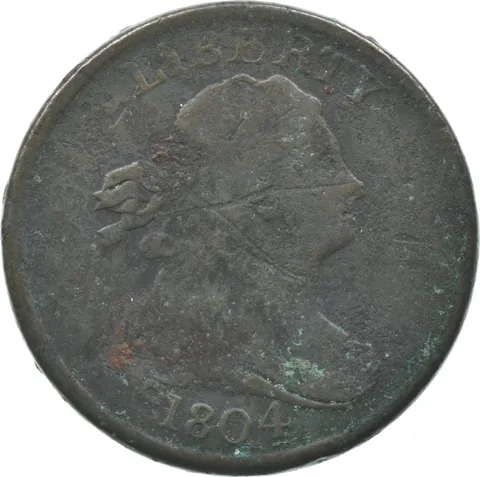 1804 Draped Bust Half Cent a2402