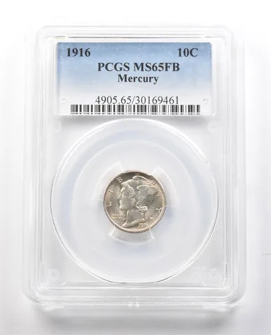 1916 Mercury Dime MS65 FB PCGS *1299