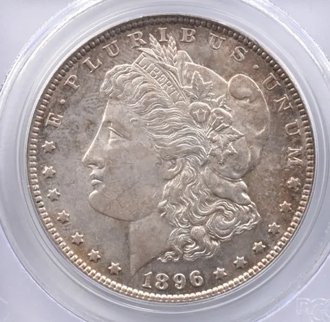 1896 Morgan Silver Dollar California MS61 PCGS Beautiful Tone *2375