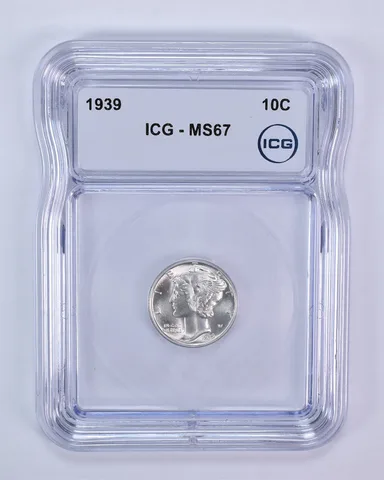 1939 Mercury Dime MS67 ICG