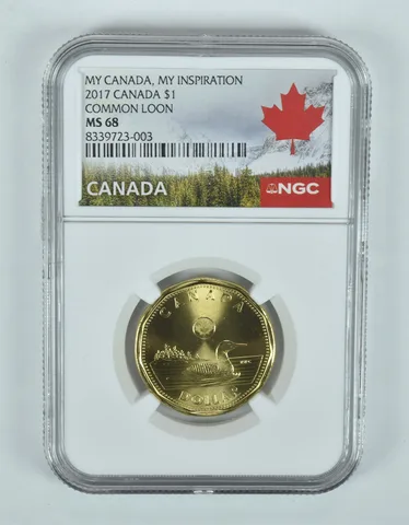 2017 Canada 1 Dollar Loon My Canada My Inspiration MS68 NGC