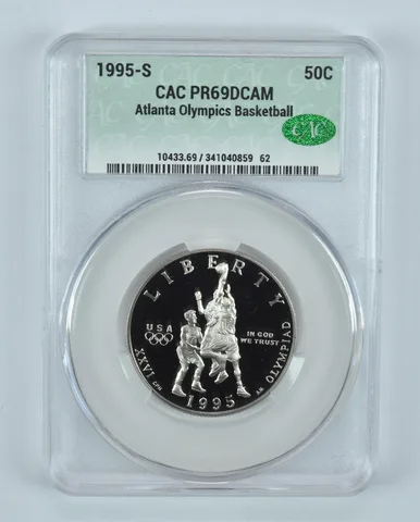 1995-S Olympic Basketball Commemorative Half Dollar PR69 DCAM CAC CACg