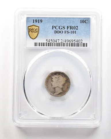1919 Mercury Dime DDO FS-101 FR02 PCGS *4863