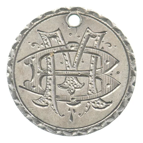 1876 Seated Liberty Dime Love Token Victorian M B *5499