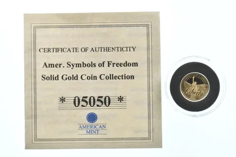 2015 American Symbols Of Freedom Gold Medal W/ CoA *6163
