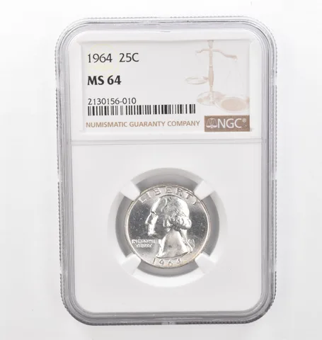 1964 Washington Quarter MS64 NGC Beautiful Tone Reverse *2255