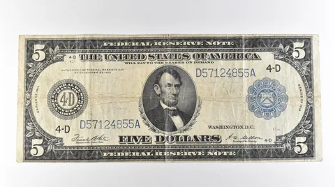1914 $5 Cleveland OH FRN Large Note Blue Seal *3127