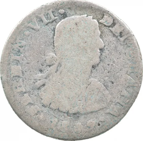 1809 Mo/TH Mexico 1/2 Real Shipwreck Coin 1.4g *9575