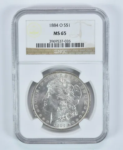 1884-O Morgan Silver Dollar MS65 NGC Brown Label