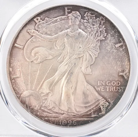 1996 American Silver Eagle MS66 PCGS Beautiful Tone *1418