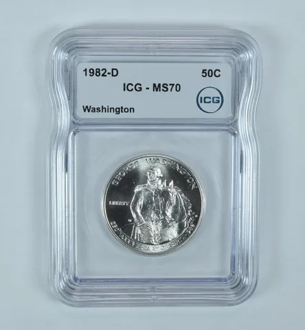 1982-D Washington Commemorative Half Dollar MS70 ICG
