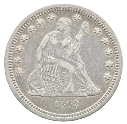 1862 Seated Liberty Quarter *7425