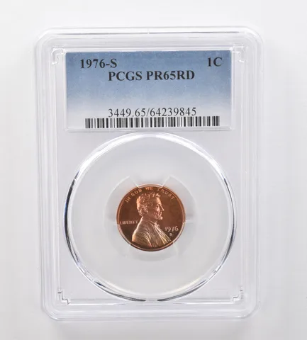 1976-S Lincoln Memorial Cent PR65 RD PCGS Beautiful Tone *2068