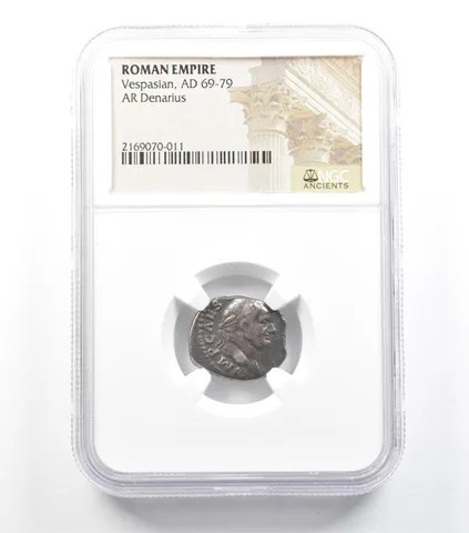 AD 69-79 Roman Empire Vespasian AR Denarius NGC *5926