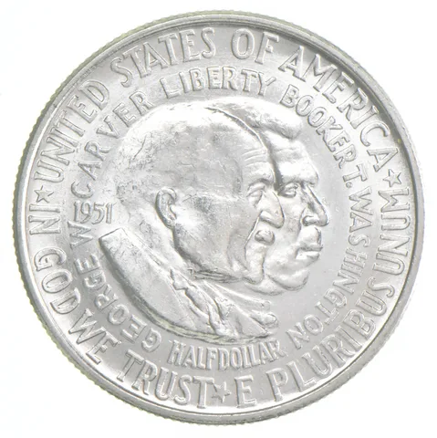 BU 1951 Carver Washington Freedom Commemorative Silver Half Dollar