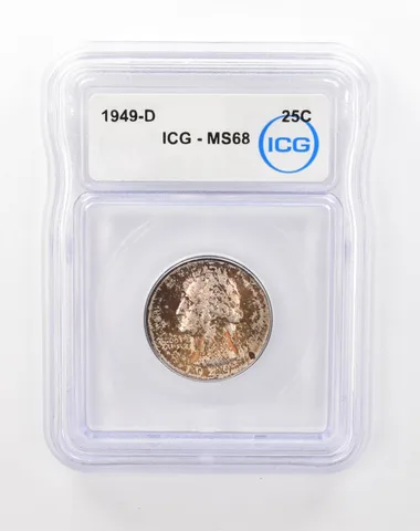 1949-D Washington Quarter MS68 ICG Beautiful Tone *0693