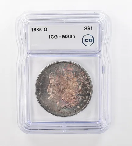 1885-O Morgan Silver Dollar MS65 ICG Beautiful Tone *0998