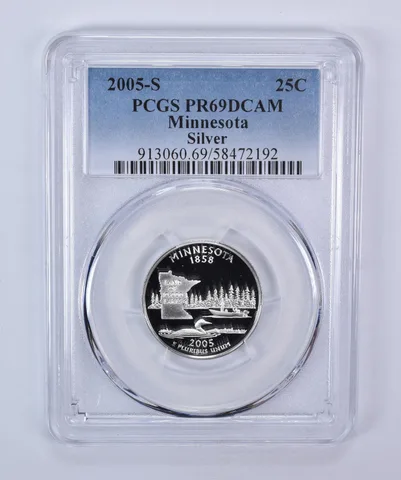 2005-S Washington State Quarter Silver Minnesota PR69 DCAM PCGS
