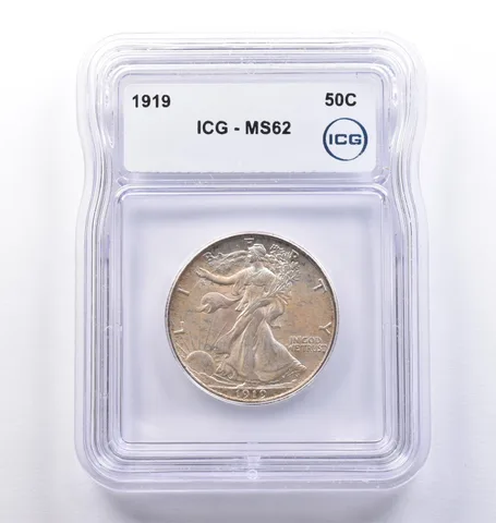 1919 Walking Liberty Half Dollar MS62 ICG *8366