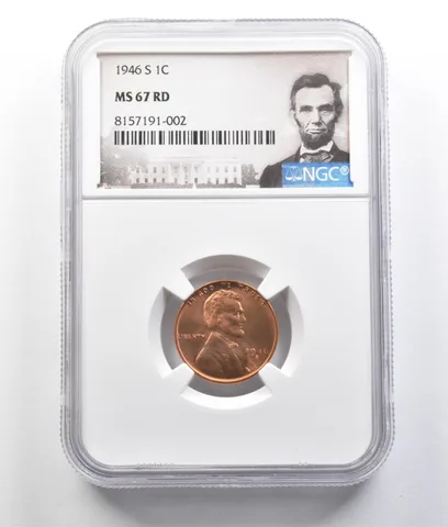 1946-S Lincoln Wheat Cent MS67 RD NGC *9429