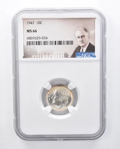 1947 Roosevelt Dime MS66 NGC Beautiful Sheen *7929