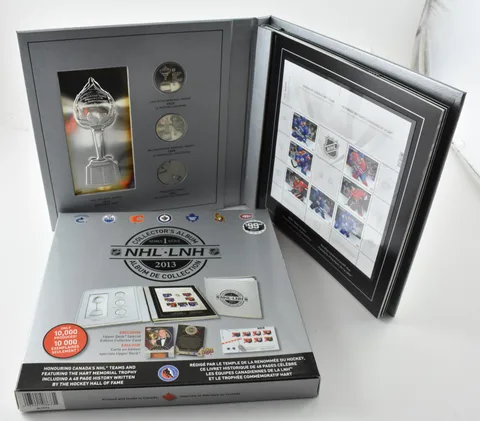 2013 NHL Collector's Album Canada's NHL Teams Card Silver Bar & Stamps a3552