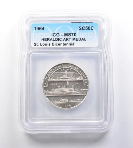 1964 So-Called Half Dollar St Louis Bicentennial MS70 ICG a7171