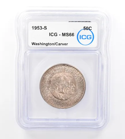 1953-S Washington/Carver Commemorative Half Dollar MS66 ICG Beautiful Tone *1668