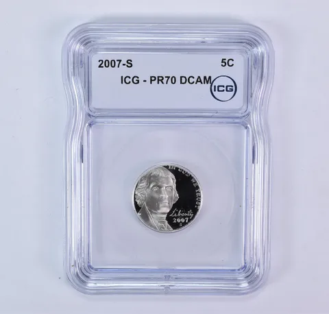 2007-S Jefferson Nickel PR70 DCAM ICG