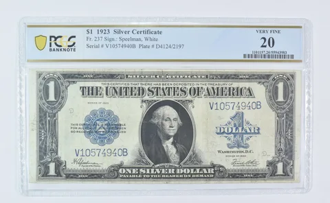 1923 $1 Silver Certificate Fr#237 Large Note Very Fine 20 PCGS *9529