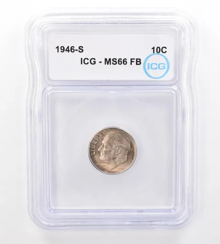 1946-S Roosevelt Dime MS66 FB ICG Beautiful Tone *7308