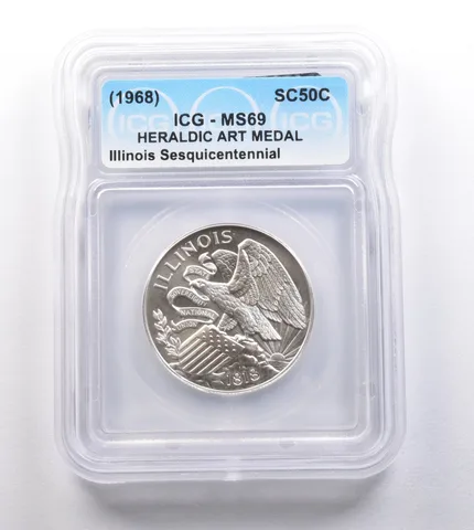 (1968) So Called Half Dollar Illinois Sesquicentennial MS69 ICG