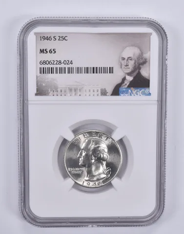 1946-S Washington Quarter MS65 NGC Special Label