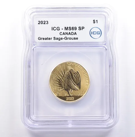 2023 Canada 1 Dollar Great Sage-Grouse MS69 SP ICG *9010