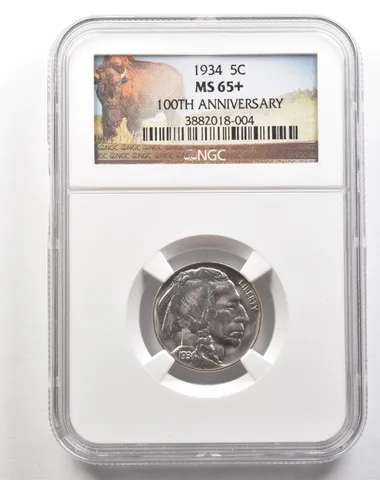 1934 Indian Head Buffalo Nickel MS65+ NGC *5152