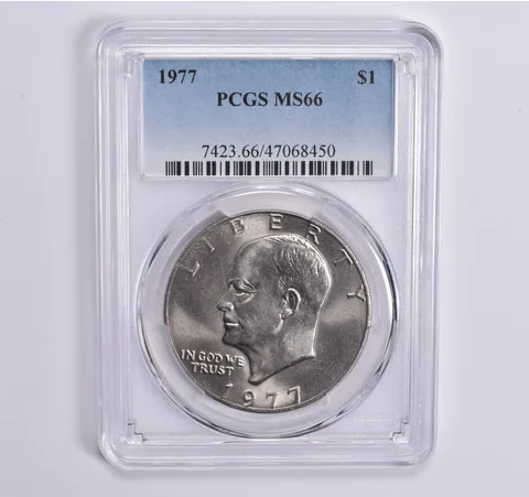 1977 Eisenhower $1 MS66 PCGS Blue Lbl