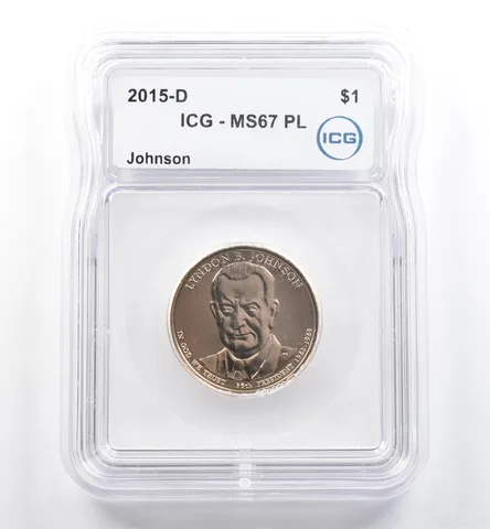 2015-D Presidential $1 Lyndon B Johnson MS67 PL ICG *6037