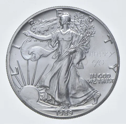 Better Date 1989 American Silver Eagle 1 Troy Oz .999 Fine Silver *382