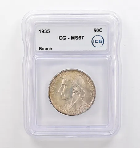 1935 Daniel Boone Commemorative Half Dollar MS67 ICG Beautiful Tone *9778