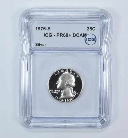 1976-S Washington Quarter Silver PR69+ DCAM ICG