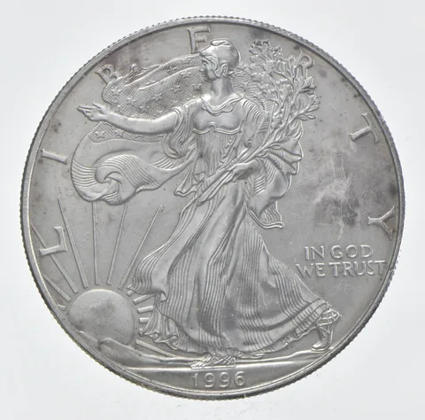 Rarest 1996 American Silver Eagle - Key Date - Rare LOW MINTAGE *368