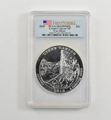 2010 5 Oz Silver Quarter America The Beautiful Grand Canyon MS69 DMPL PCGS *1751