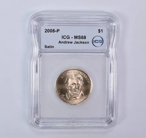 2008-P Presidential $1 Andrew Jackson SMS Satin MS68 ICG