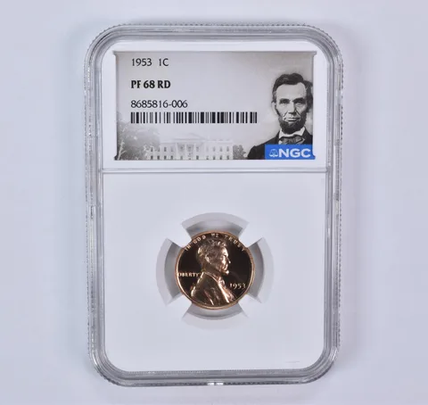 1953 Lincoln Wheat Cent PF68 RD NGC Special Label
