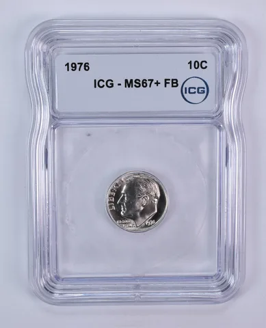 1976 Roosevelt Dime MS67+ FB ICG