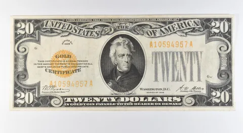1928 $20 Gold Certificate Yellow Seal Fr#2402 *9579