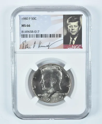 1980-P Kennedy Half Dollar MS66 NGC Special Label