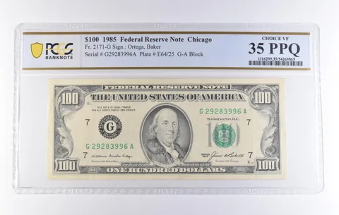 1985 $100 Chicago IL FRN Fr#2171-G Choice VF 35 PPQ PCGS *8275